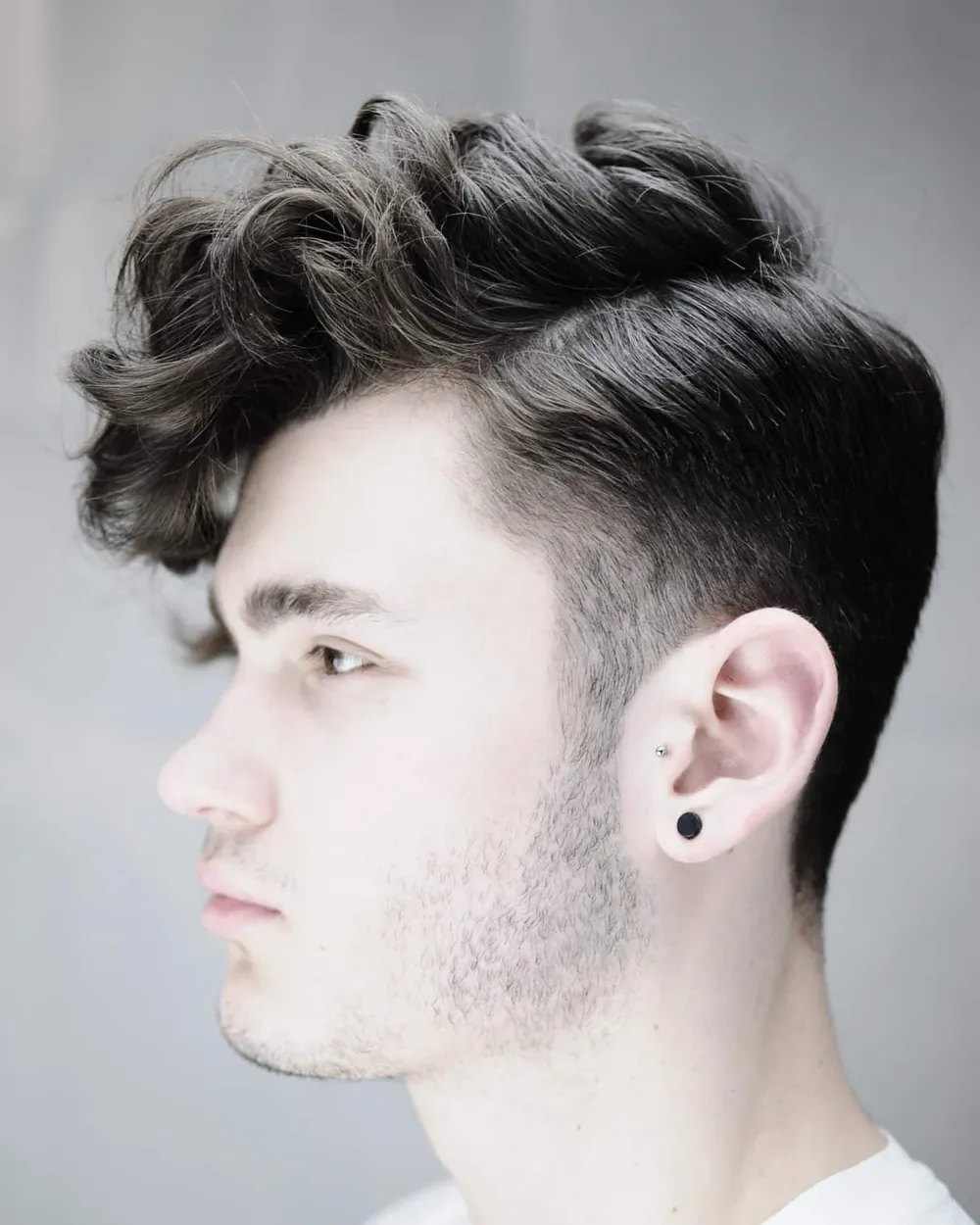 Men's textured quiff with a skin fade, Shankey Male Grooming, Belfast